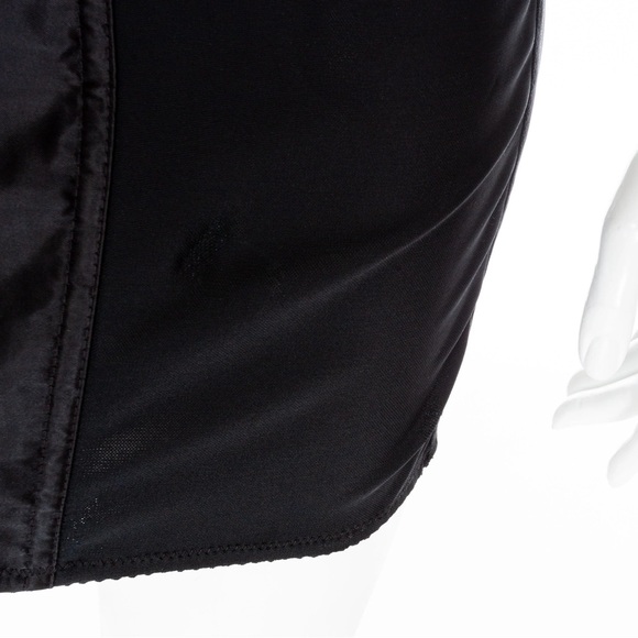 Dolce & Gabbana Vintage 1990s Black Satin and Mesh Bustier Dress - Picture 8 of 10